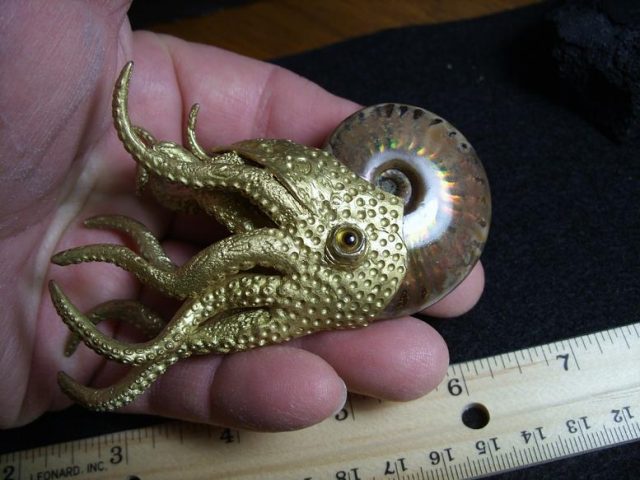 Brass Model Ammonite (012520n) - Image 3