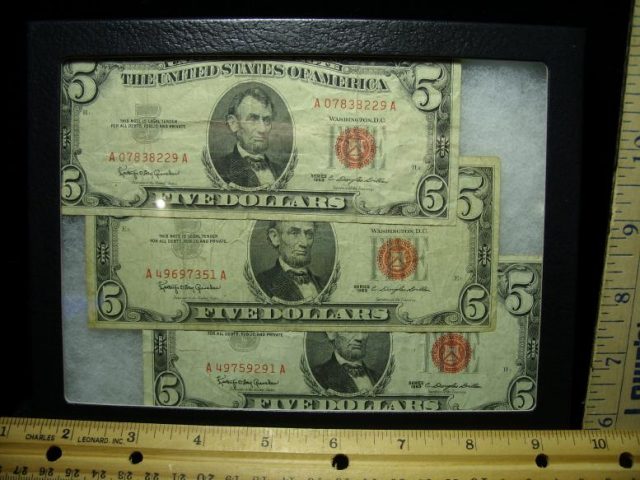 "Red Seal" 1963 USA $5 Notes (040120a) - Image 3