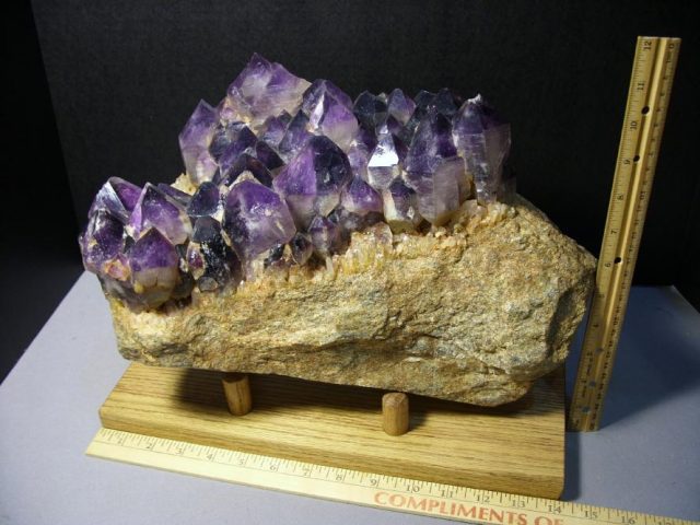 Large Natural Amethyst Crystals on Original rock base (043120c)