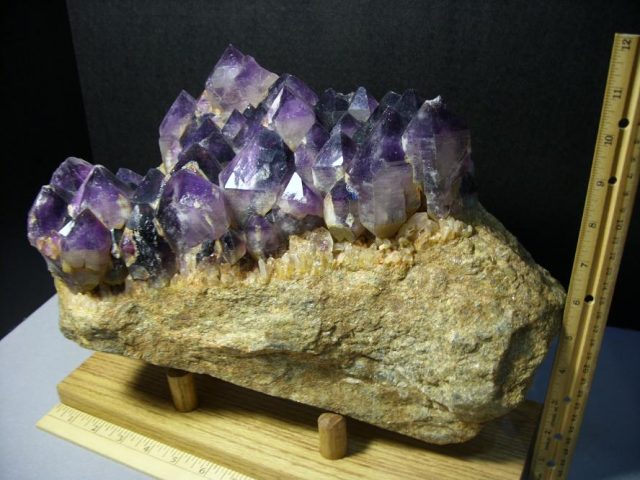 Large Natural Amethyst Crystals on Original rock base (043120c) - Image 3