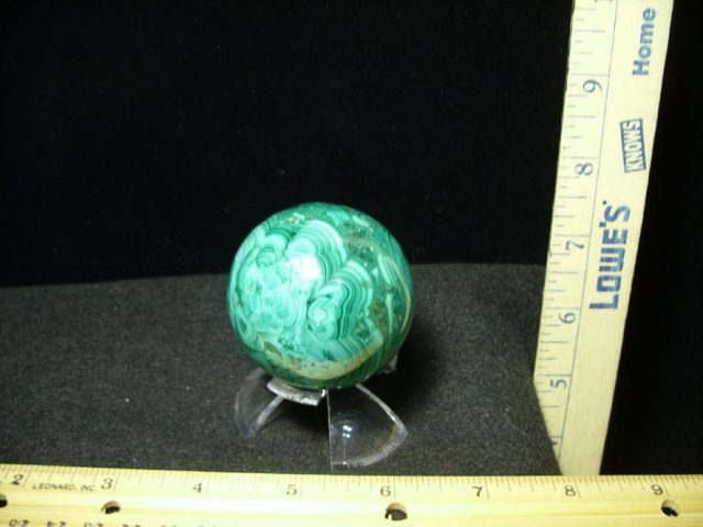 Beautiful  Polished Malachite  Sphere  (051320b) - Image 2