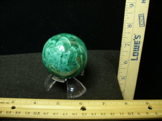 Beautiful  Polished Malachite  Sphere  (051320b) - Image 3