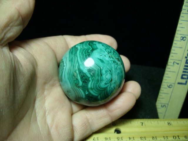 Beautiful  Polished Malachite  Sphere  (051320b)