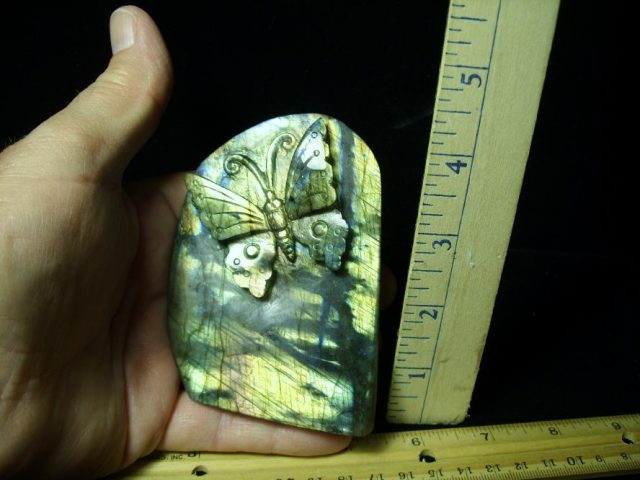 Butterfly Carving in  Labradorite  (052520e) - Image 3