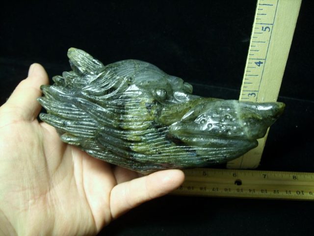 Large Dire Wolf Carving in  Labradorite  (052520f) - Image 4