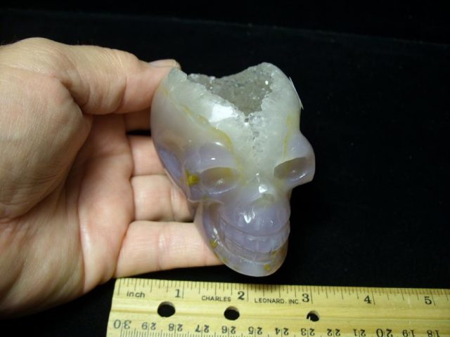 Quartz/Agate/Crystal Skull Carving(072520e)