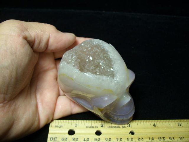 Quartz/Agate/Crystal Skull Carving(072520e) - Image 2