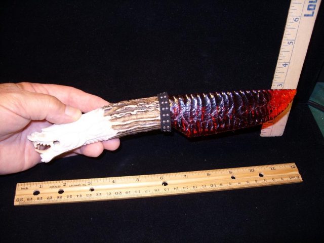 Knapped "Dragon" Knife (080820p)