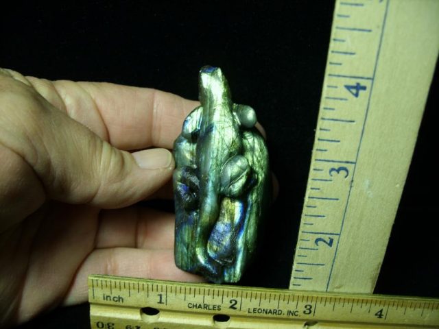 Labradorite  Lizard  Carving (121820c) - Image 2