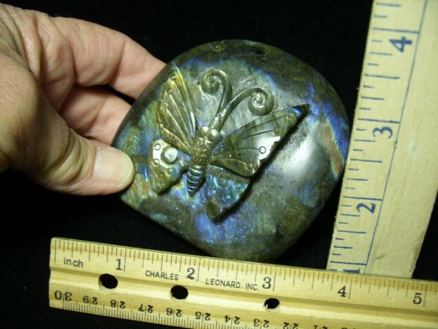 Labradorite  Butterfly Carving (010520e) - Image 2