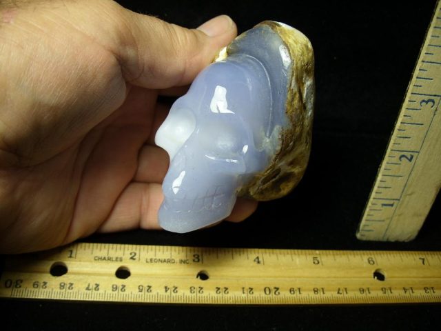 Blue Chalcedony /Crystal Skull Carving(071021h) - Image 2