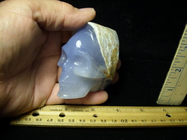 Blue Chalcedony /Crystal Skull Carving(071021g) - Image 2
