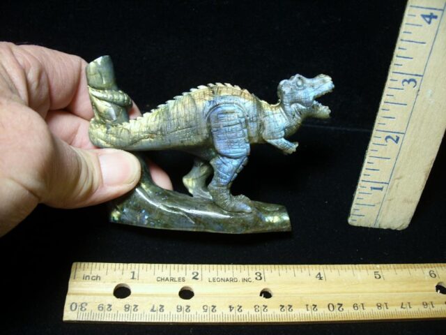 Carved  Labradorite  Dinosaur (010722k) - Image 2