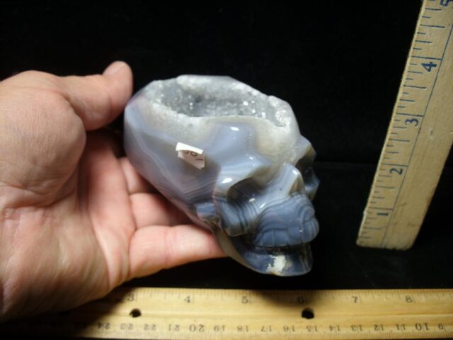 Agate Crystal Skull Carving(053023e)