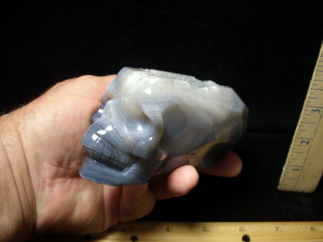Agate Crystal Skull Carving(053023e) - Image 3