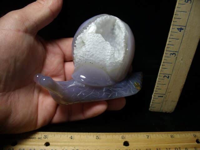 Agate Crystal Snail Carving(053023f)