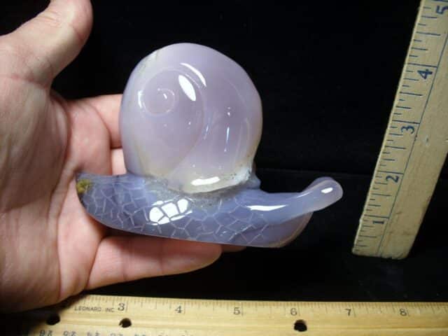 Agate Crystal Snail Carving(053023f) - Image 3