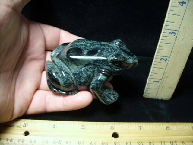 Kambaba Jasper - Frog Carving (053023g)