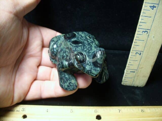 Kambaba Jasper - Frog Carving (053023g) - Image 2