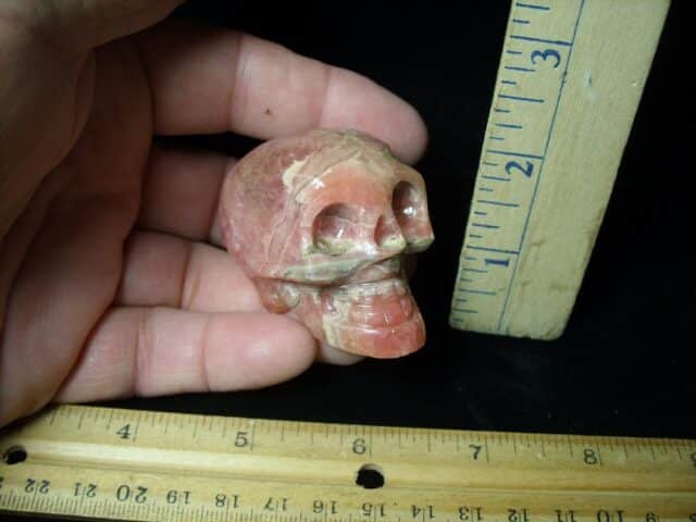 Rhodochrosite Crystal Skull Carving (053023p)