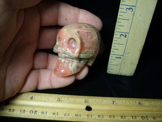 Rhodochrosite Crystal Skull Carving (053023p) - Image 2